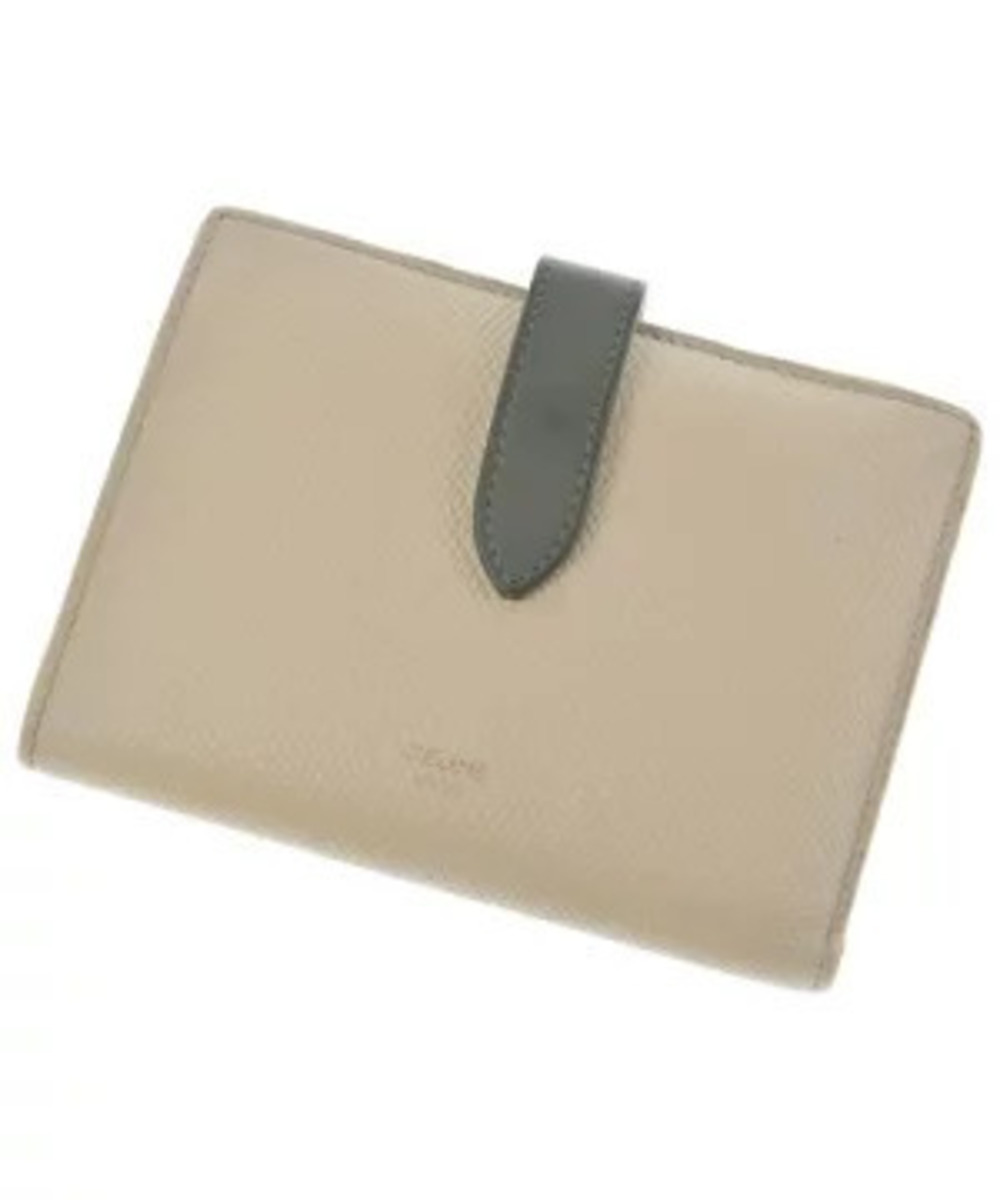 Celine Wallet coin case Wallet Beige Cream